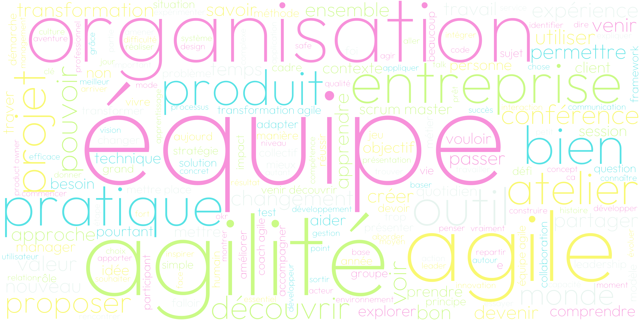 Figure 1 - Nuage de mots pour l'ensemble des descriptions de sessions